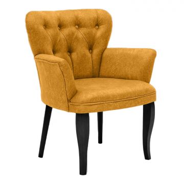 Woody Fashion Hornbeam Wing Chair - Senffarbe