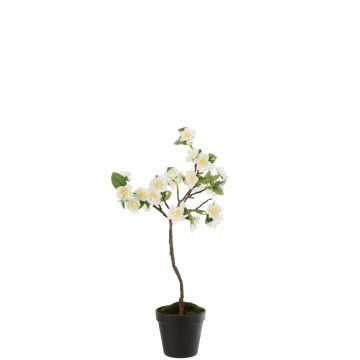 Baum blühend plastik weiß/braun small