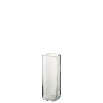 Vase gerade viereckig transparent small