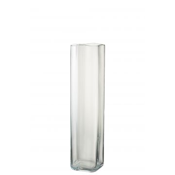 Vase gerade viereckig transparent large