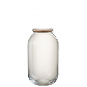 Topf roxy dekorativ glas/kork transparent large