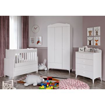 Woody Fashion Baby Möbel Set | 100% MDF | Weiß
