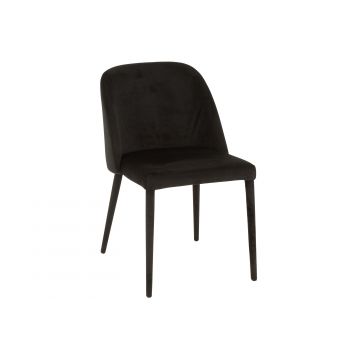 Stuhl charlotte textil/metall schwarz