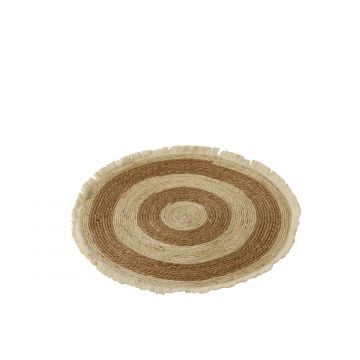 Teppich quaste maisschale/watte beige/braun