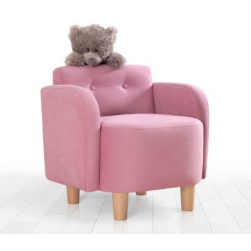 Fluffe Kid's Wing Chair | 100% Baumwolle | Pink