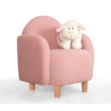 Fluffe Kid's Wing Chair | Kunstfell | Rosa