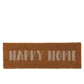 Fußmatte happy home kokos naturell/weiß