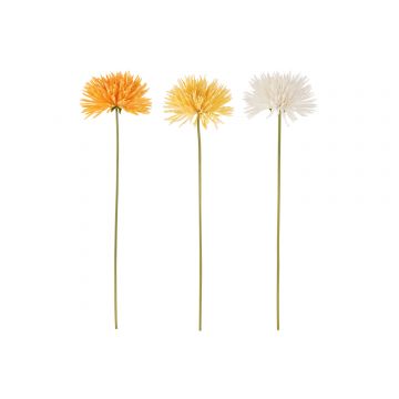 Chrysantheme plastik weiß gelb orange 3 sortiert