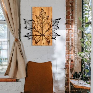 Wallity Dekoratives Wandaccessoire aus Holz | 100% Metall | Schwarznuss