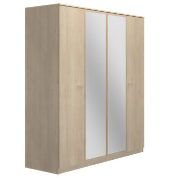 Garderobe Tulle | Mit Spiegeln | 181 x 60 x 200 cm | Blonde Oak Design