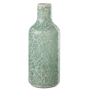 Vase mosaik glas grün/weiß large