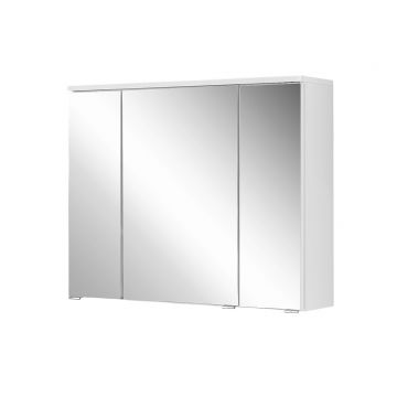 Spiegelschrank Pollet 80cm 3 Türen - weiß