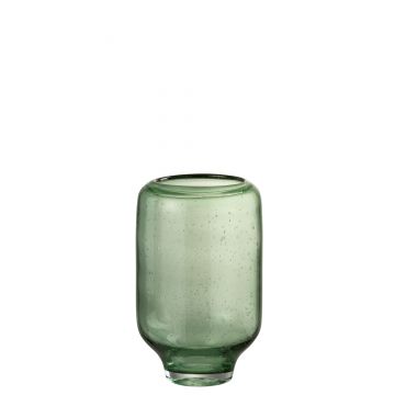 Vase nora auf fuß rund glas hell grün small