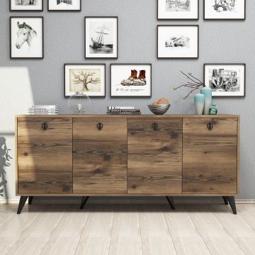 Elegantes Nussbaum-Sideboard | Viel Stauraum | Wandmontage möglich