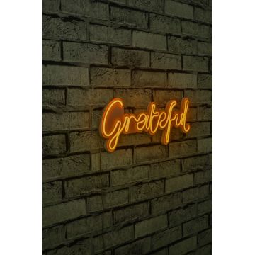 Neonlicht Grateful - Wallity Serie - Gelb