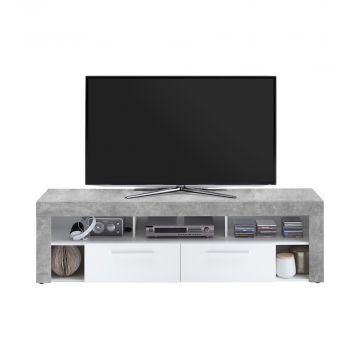 TV-Schrank Vidi 180 cm - Beton/Weiß