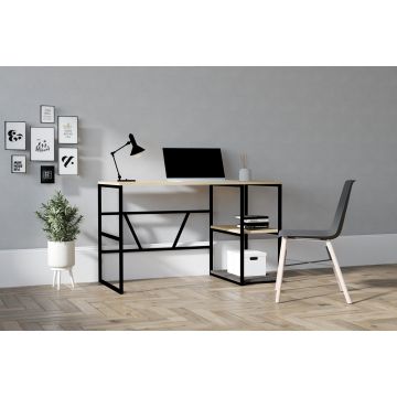 Stilvoller Schreibtisch aus Eiche Saphir | 100% Melaminbeschichtung | 120x74x60 cm