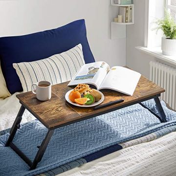 Laptop-Tablett-Schreibtisch für Bett/Sofa mit kippbarer Platte und höhenverstellbaren Beinen
