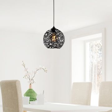 Eleganter und moderner Kronleuchter | Moderne dekorative Beleuchtung | 119 cm Höhe | Schwarz