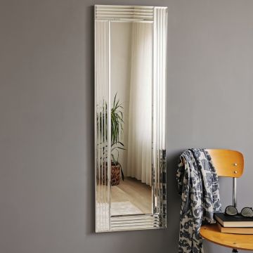 Locelso Spiegel | Wandbefestigung | Horizontal oder vertikal | Silberfarben