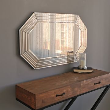 Locelso 100x60cm Bronze Spiegel | Verstellbar und wandmontierbar