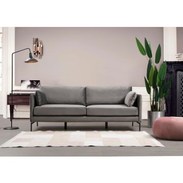 Bequemes 3-Sitz-Sofa | Stilvolles Design in Grau