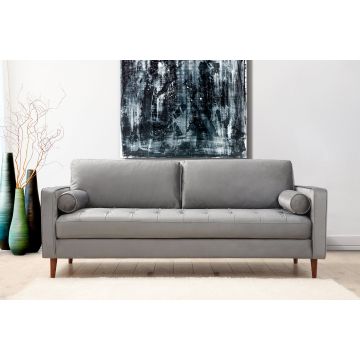 Komfort und Stil: 3-Sitz-Sofa in Hellgrau