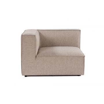 Atelier Del Sofa 1-Sitz-Sofa mit sandbeigem Hainbuchengestell und Leinenstoff