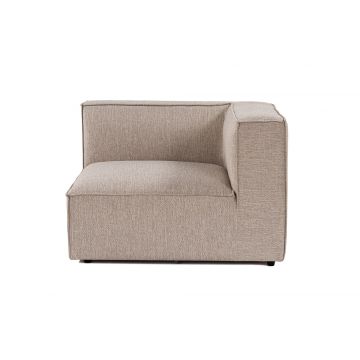 Del Sofa Atelier 1-Sitz Sofa: 100% Leinenstoff, Sand Beige