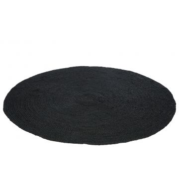 Carpet round jute black