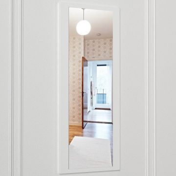 Tera Home Dekorativer Spiegel | 100% MELAMIN | 18mm Dicke | 44 Breite | Weiß