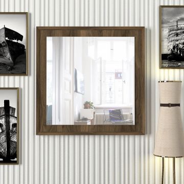 Tera Home Dekorativer Spiegel | Walnuss | 18mm Dicke