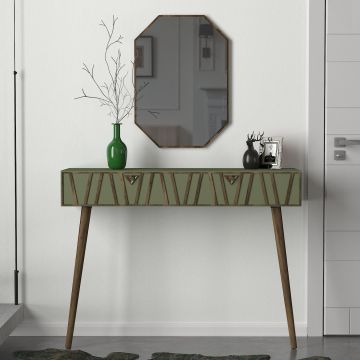 Tera Home Sideboard 120cm | 100% Melamin | Buche Beine | Nussbaum Dunkelgrün