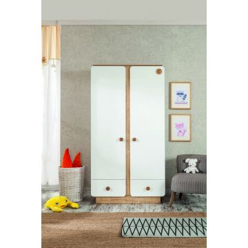 Kleiderschrank | Multicolor | 100% Melaminbeschichtung | Soft Closing Doors | LED-Hängeschiene