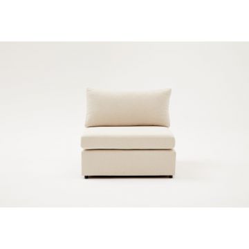 Atelier Del Sofa 1-Sitz-Modul - Cremefarbener Chenille-Stoff