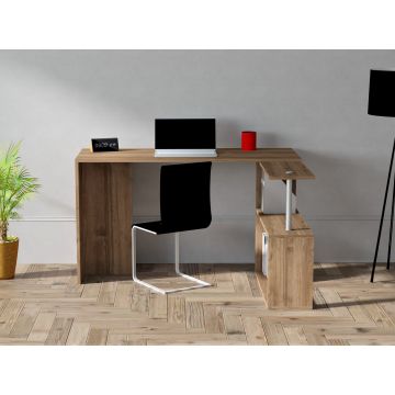 Modischer Woody-Schreibtisch mit Stauraum