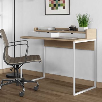 Schreibtisch Rise 100cm - Eiche/Weiß