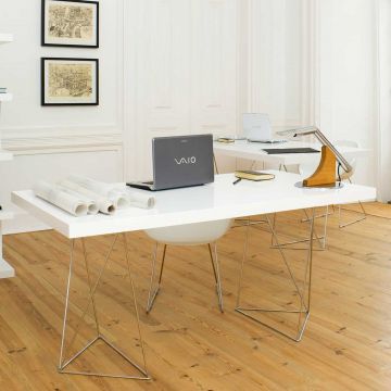 Tisch / Schreibtisch Multis - weiß/verchromt