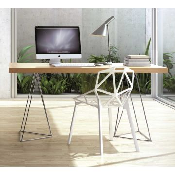 Tisch / Schreibtisch Multis 160cm - Eiche/Chrom