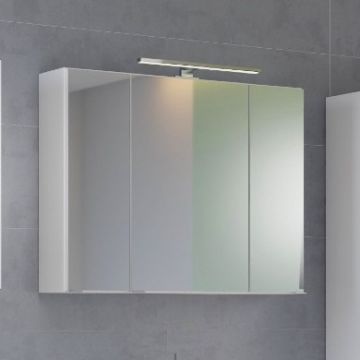Spiegelschrank Brama 120cm 3 Türen - weiß 