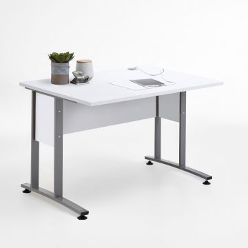 Schreibtisch Gabi 120cm - Hochglanz weiß