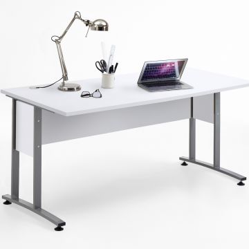 Schreibtisch Gabi 160cm - Hochglanz weiß