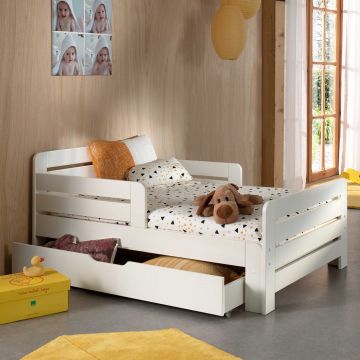 Mitwachsendes Kinderbett Jumper inkl. Lattenrost - weiß