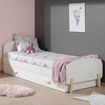 Kinderbett Kiddy 90x200 mit Bettkasten - weiß