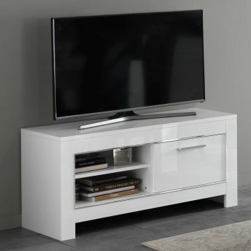 Modena TV-Schrank 112 cm - Hochglanz weiß
