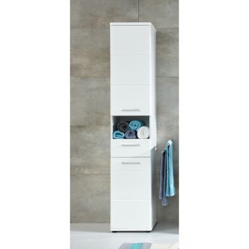 Säulenschrank Monte | 37 x 34 x 189 cm | High Glossy White