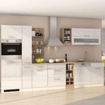 Küchenzeile Milan | Geräte nicht enthalten | Weiß Hochglanz
