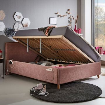 Kofferbett Ollie | 90 x 200 cm | Rosa Design