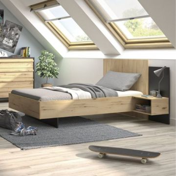Doppelbett Mimizan | 120 x 200 cm | Helvezia Oak Design