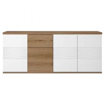 Sideboard Magda | 208 x 47 x 87 cm | Brown High Gloss White